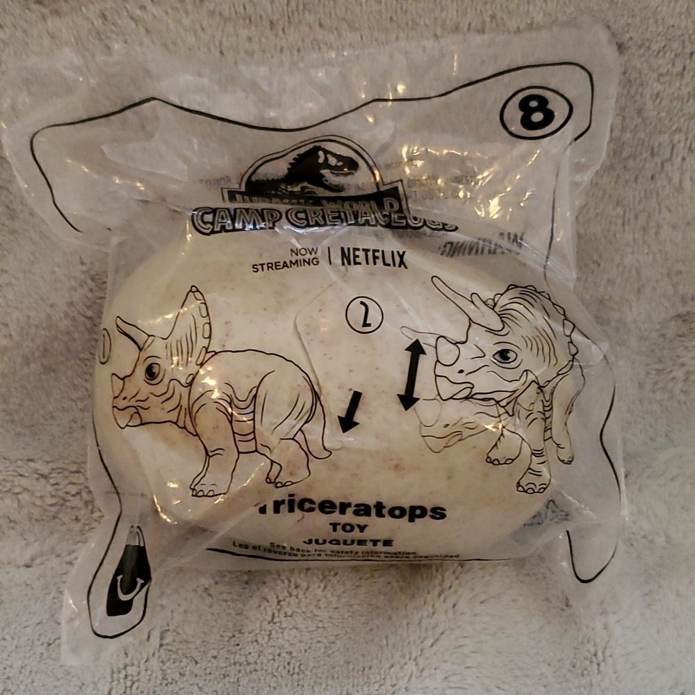 McDonalds 2020 Jurassic World Camp Cretaceous Triceratops Toy